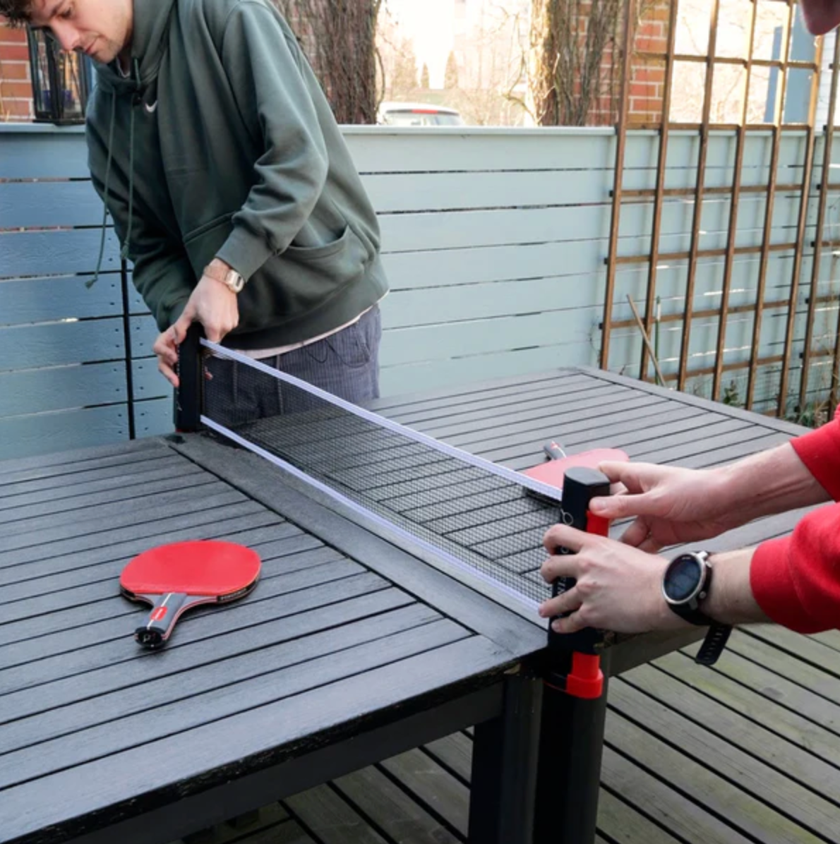 Portable table tennis set